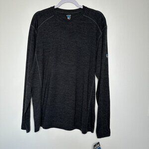 KUHL Skar Merino Wool Pullover Crewneck Smoke Baselayer Large